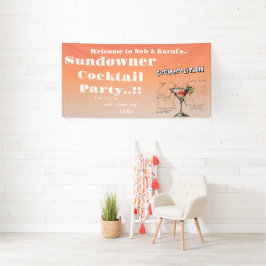 Sundowner Cosmopolitisches Cocktail-Party Banner