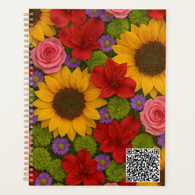 Sunflower and Rose Planner Planer (Vorderseite)