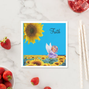 Sunflower Angel Paper Napkins Serviette