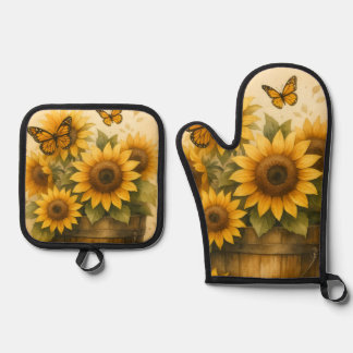 Sunflower Apron Ofenhandschuh & Topflappen-Set