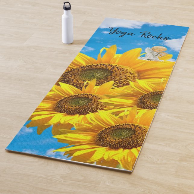 Sunflower Baby Angel Floral Yoga Mat Yogamatte (Beispiel)