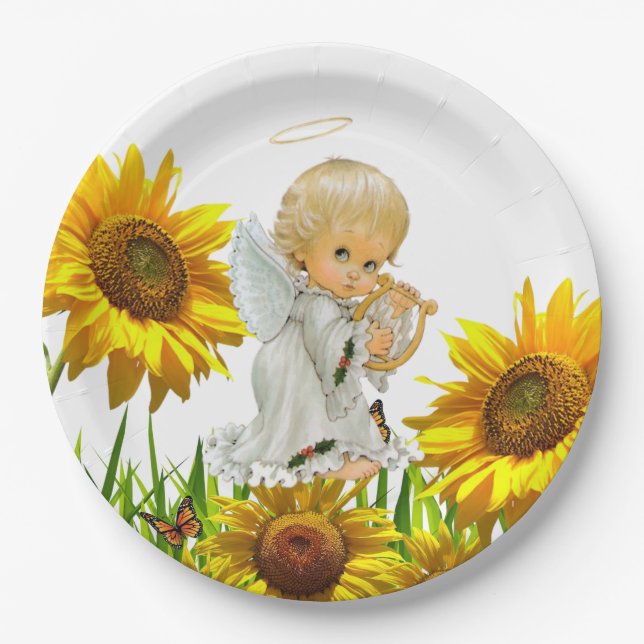 Sunflower Baby Angel Paper Teller (Vorderseite)
