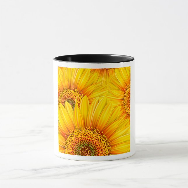 Sunflower Background Mug Tasse (Von Creator hochgeladen)