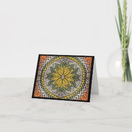 Sunflower Boho Mandala Grußkarte Karte
