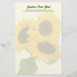 Sunflower Bouquet Personal Business Paper Briefpapier