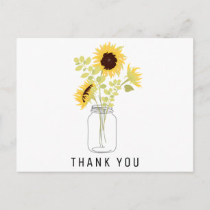 Sunflower Brautparty by Mail Vielen Dank Postkarte