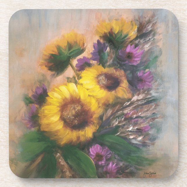 Sunflower Breeze by Jason Street Getränkeuntersetzer (Vorderseite)