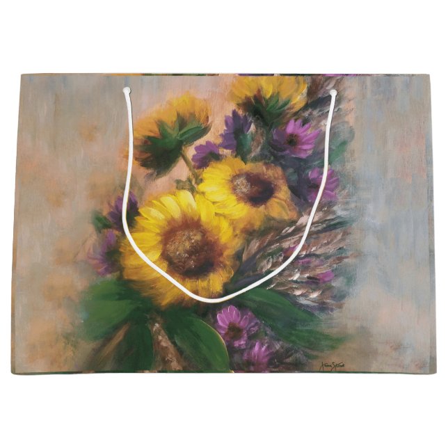 Sunflower Breeze by Jason Street  Große Geschenktüte (Vorderseite)