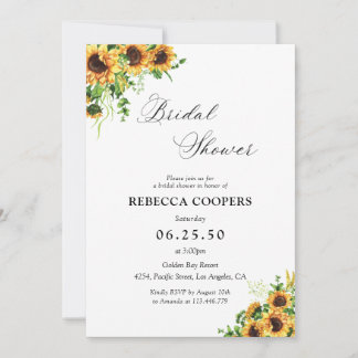 Sunflower Bridal Shower Invitation Einladung