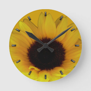 Sunflower Clock Yellow Flower Wall Clocks & Gift Runde Wanduhr