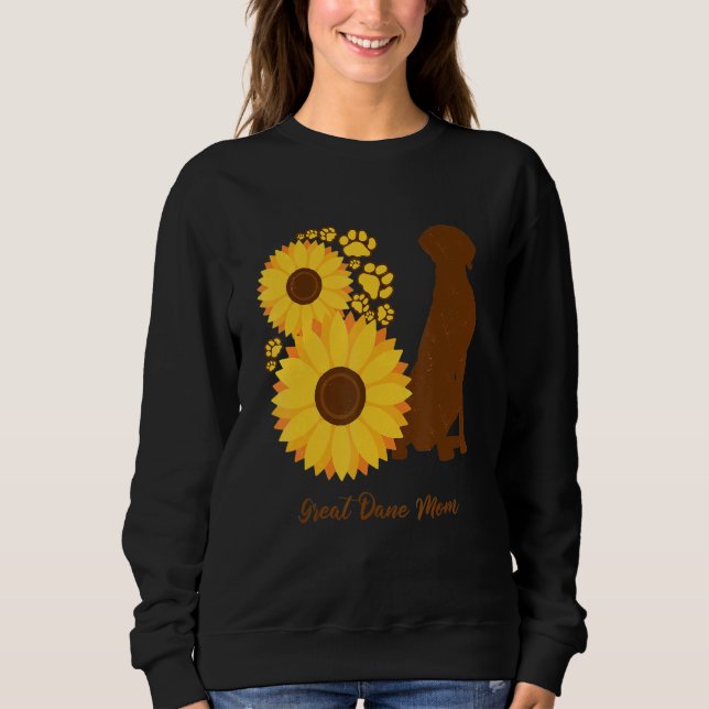 Sunflower Dog Mom - Great Dane Sweatshirt (Vorderseite)