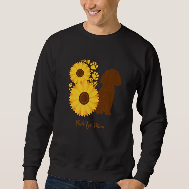 Sunflower Dog Mom - Shih Tzu Premium Sweatshirt (Vorderseite)