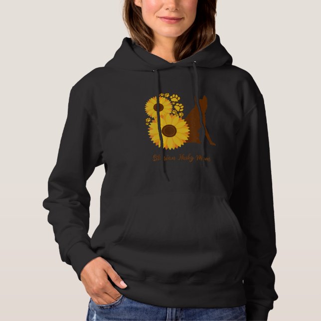 Sunflower Dog Mom - Siberian Husky Hoodie (Vorderseite)