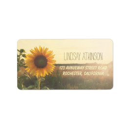 Sunflower Dreamy Nature Wedding Address Labels Adressaufkleber
