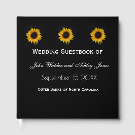 Sunflower Droplets Wedding Gästebuch