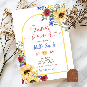 SUNFLOWER Farbenfrohe Blume Summer Bridal Brunch Einladung