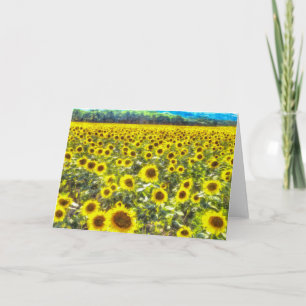 Sunflower Field Vincent Van Gogh Karte