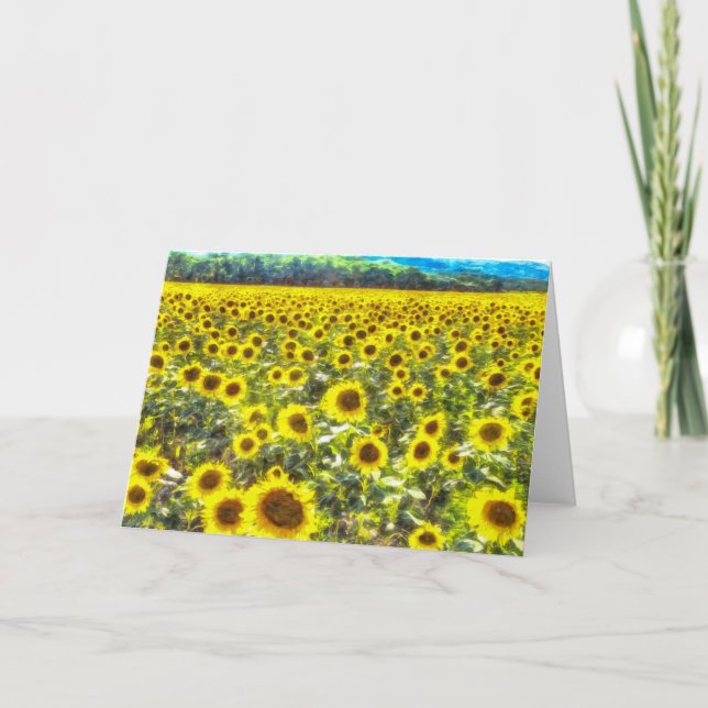 Sunflower Field Vincent Van Gogh Karte (Vorderseite)