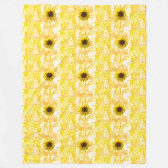 Sunflower Fleece Blanket (Vorderseite)