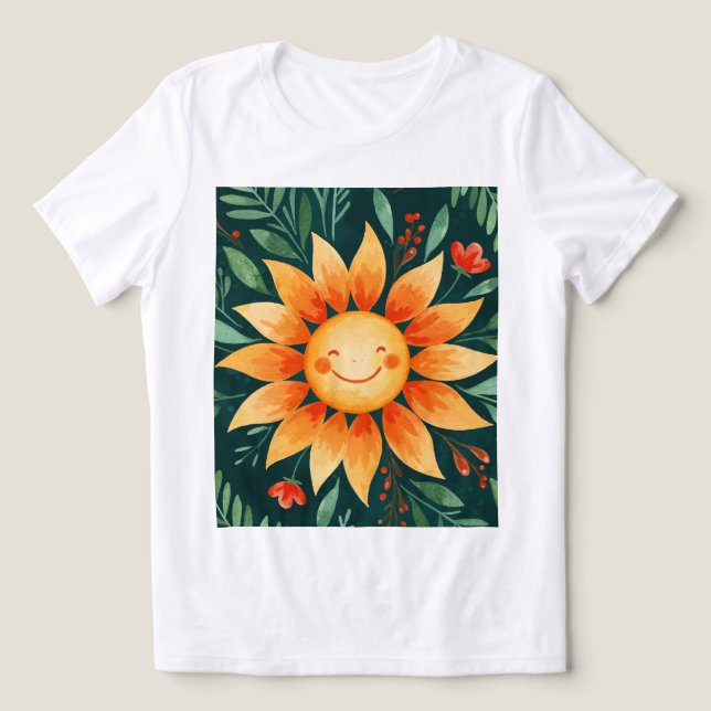 Sunflower flower Tri-Blend shirt (Design Vorderseite)