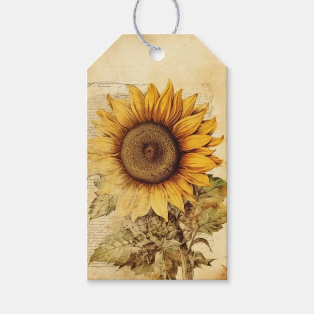 Sunflower Geschenkanhänger (Vorderseite)