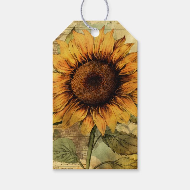Sunflower Geschenkanhänger (Vorderseite)