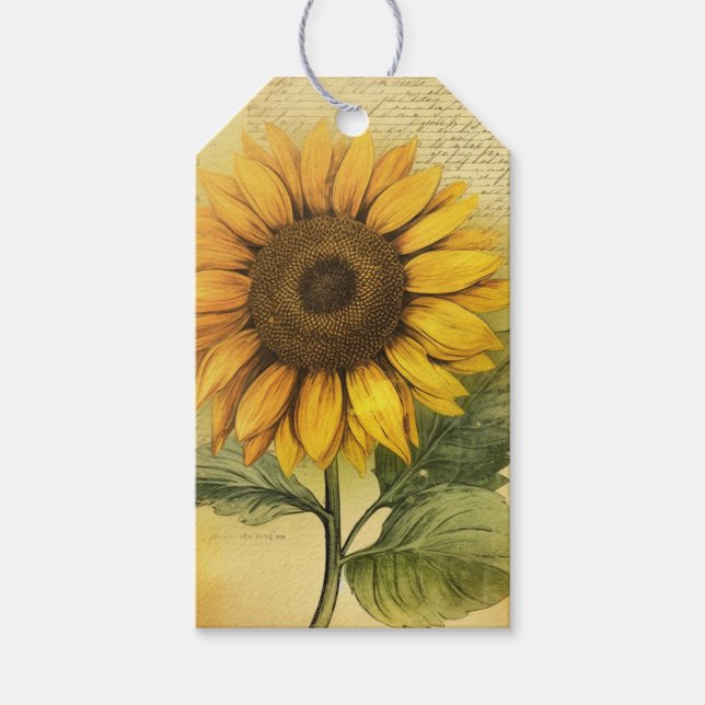 Sunflower Geschenkanhänger (Vorderseite)