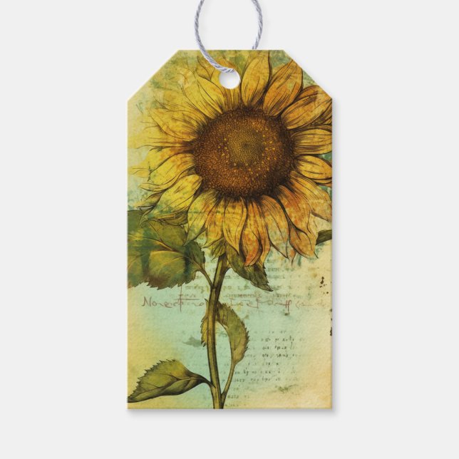 Sunflower Geschenkanhänger (Vorderseite)
