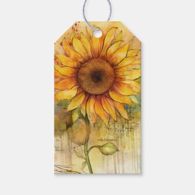 Sunflower Geschenkanhänger (Vorderseite)