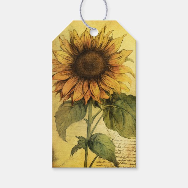 Sunflower Geschenkanhänger (Vorderseite)