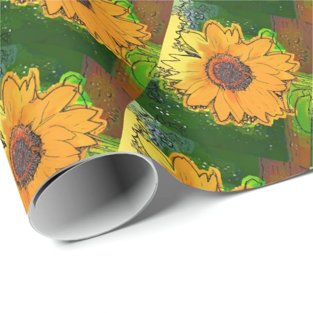 SUNFLOWER GESCHENKPAPIER (Rolleneckpunkt)