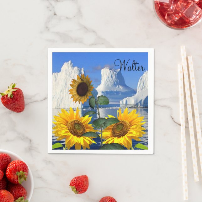 Sunflower Glacier Paper Napkins Serviette (Beispiel)