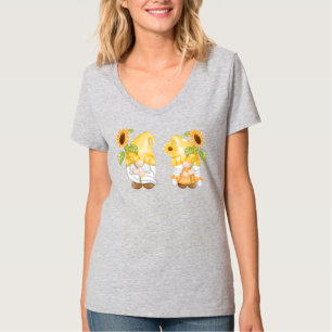 Sunflower Gnomen Gardening Gnome T-Shirt