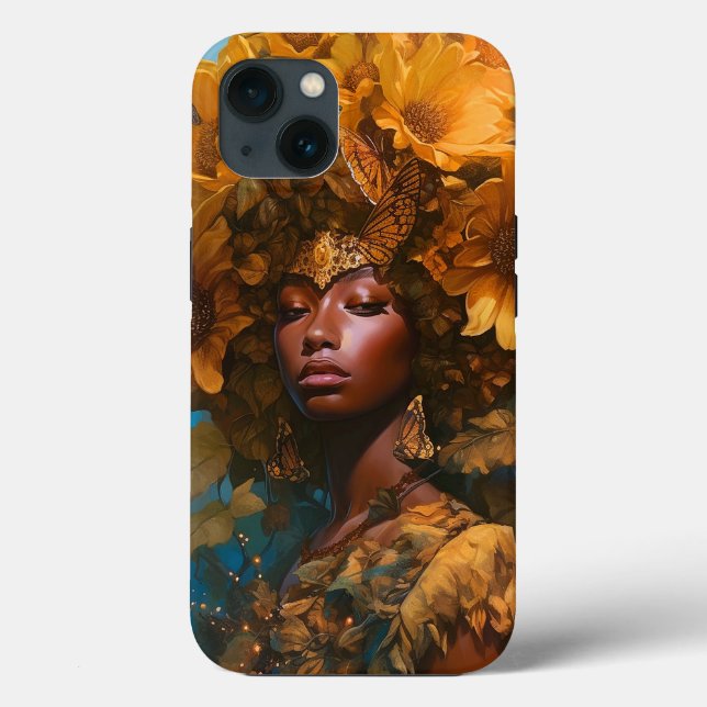 Sunflower Goddess Fantasy Art Case-Mate iPhone Hülle (Rückseite)