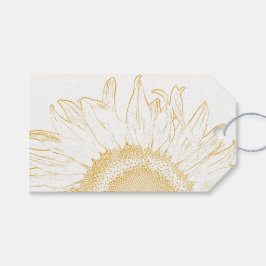 Sunflower Graphic Wedding Danke Ihnen für Tags Geschenkanhänger