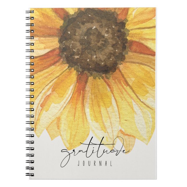 Sunflower Gratitude Journal Notizblock (Vorderseite)