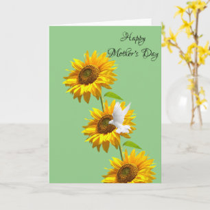 Sunflower Happy Mother's Day Folded Greeting Card Karte