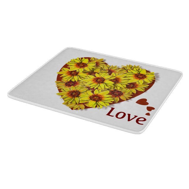 Sunflower Heart Cutting Board Schneidebrett (Ecke)