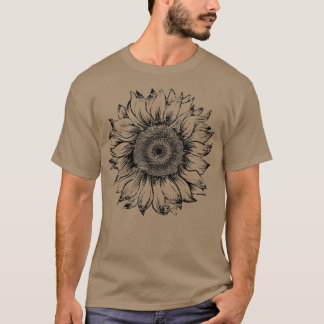 Sunflower Hippie Sun Flower Positivity Love Outdoo T-Shirt