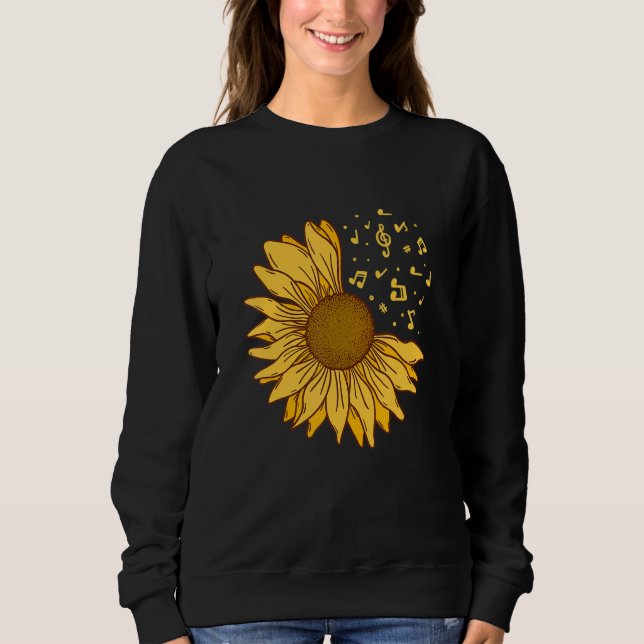 Sunflower Hope Positive Music Flowers Sunflowers 1 Sweatshirt (Vorderseite)