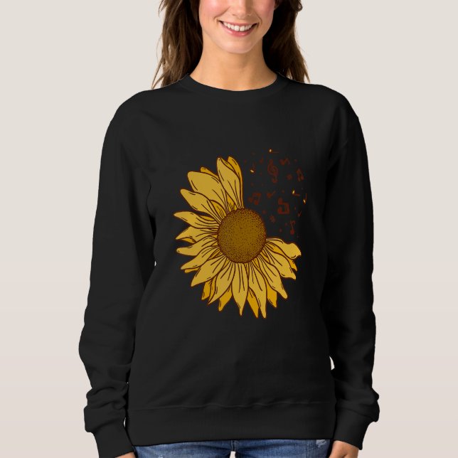 Sunflower Hope Positive Music Flowers Sunflowers Sweatshirt (Vorderseite)