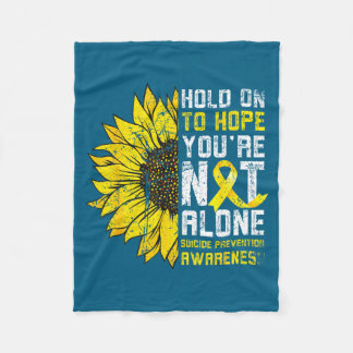 Sunflower Hope Suicide Prevention Awareness Yellow Fleecedecke