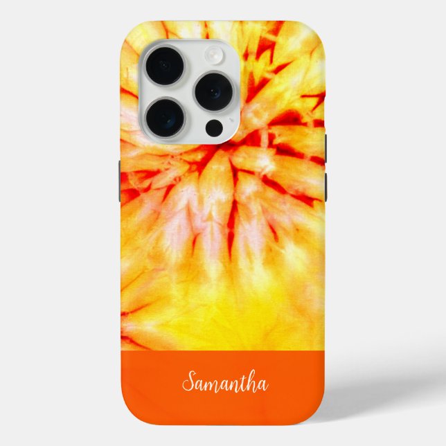 SUNFLOWER INSPIRIERTE FARBORANGE-GEFÄRBTE KRAWATTE Case-Mate iPhone HÜLLE (Rückseite)