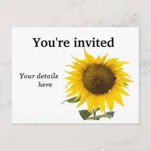 Sunflower invitation Postcard Postkarte