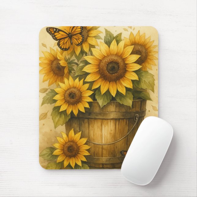 Sunflower Journal Mousepad (Mit Mouse)