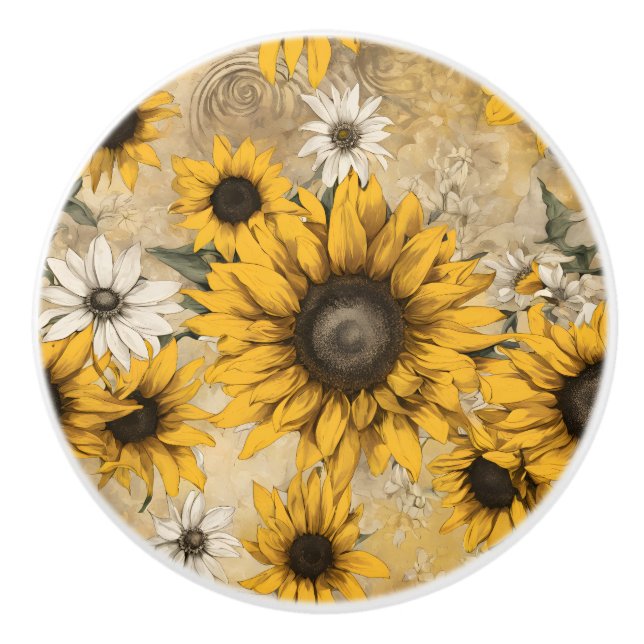 Sunflower Keramikknauf (Vorderseite)