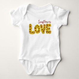 Sunflower Love Baby Bodysuit Baby Strampler