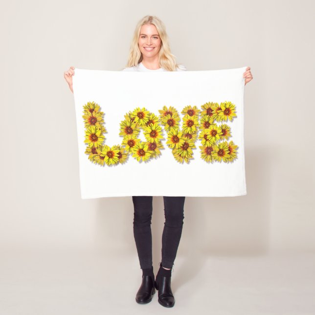 Sunflower Love Fleece Blanket (Beispiel)