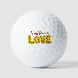Sunflower Love Golf Ball