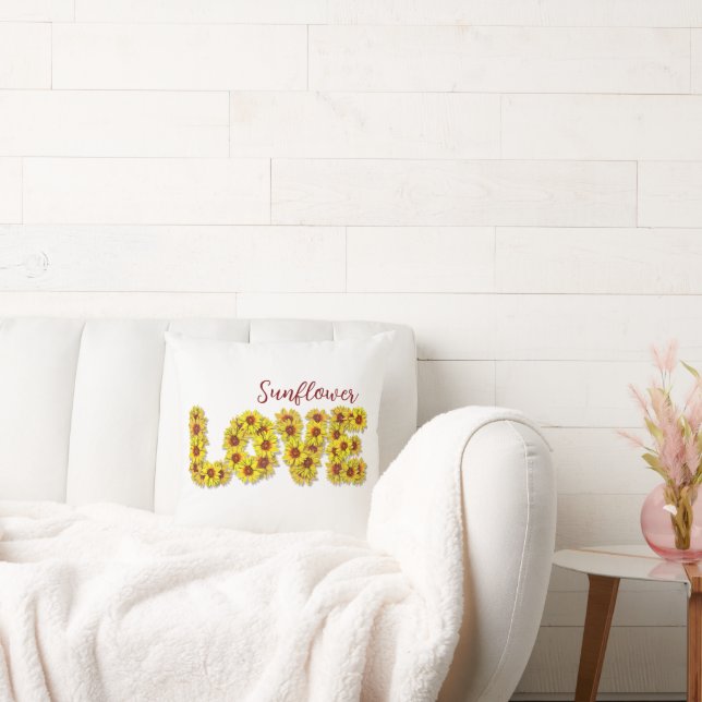 Sunflower Love Throw Pillow Kissen (Liege)